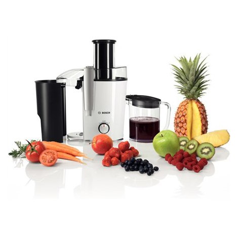 Juicer Bosch | MES25A0 | Type Centrifugal juicer | Black/White | 700 W | Extra large fruit input | Number of speeds 2 - 12